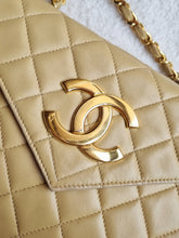 Load image into Gallery viewer, Chanel Small Dark Beige Envelope Flap CC Logo 24k Gold