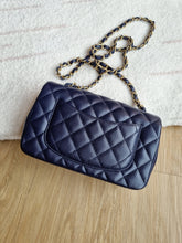 Load image into Gallery viewer, Chanel Mini Rectangle Midnight Navy Caviar Gold Hw