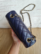 Load image into Gallery viewer, Chanel Mini Rectangle Midnight Navy Caviar Gold Hw