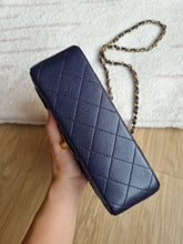 Load image into Gallery viewer, Chanel Mini Rectangle Midnight Navy Caviar Gold Hw