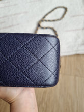 Load image into Gallery viewer, Chanel Mini Rectangle Midnight Navy Caviar Gold Hw