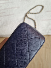 Load image into Gallery viewer, Chanel Mini Rectangle Midnight Navy Caviar Gold Hw