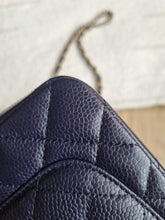 Load image into Gallery viewer, Chanel Mini Rectangle Midnight Navy Caviar Gold Hw