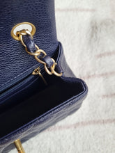 Load image into Gallery viewer, Chanel Mini Rectangle Midnight Navy Caviar Gold Hw