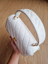 Load image into Gallery viewer, Chanel Small Kelly Top Handle White Vintage 24k Gold