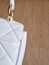 Load image into Gallery viewer, Chanel Small Kelly Top Handle White Vintage 24k Gold