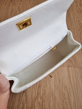 Load image into Gallery viewer, Chanel Small Kelly Top Handle White Vintage 24k Gold