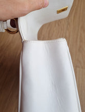Load image into Gallery viewer, Chanel Small Kelly Top Handle White Vintage 24k Gold