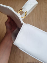 Load image into Gallery viewer, Chanel Small Kelly Top Handle White Vintage 24k Gold