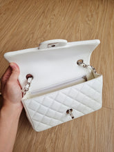 Load image into Gallery viewer, Chanel Mini Rectangular Caviar White Silver Hw