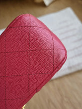 Load image into Gallery viewer, Chanel 17c Pink Watermelon Caviar Mini Rectangle Gold Hardware