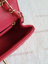 Load image into Gallery viewer, Chanel 17c Pink Watermelon Caviar Mini Rectangle Gold Hardware