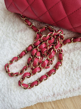 Load image into Gallery viewer, Chanel 17c Pink Watermelon Caviar Mini Rectangle Gold Hardware