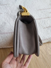Load image into Gallery viewer, Chanel Boy Small Grey Caviar Gold Hw