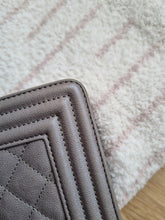 Load image into Gallery viewer, Chanel Boy Small Grey Caviar Gold Hw