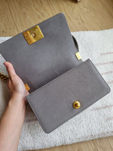 Load image into Gallery viewer, Chanel Boy Small Grey Caviar Gold Hw