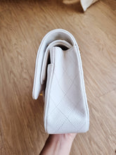 Load image into Gallery viewer, Chanel Classic Flap White Medium Caviar Gold Hw