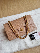 Load image into Gallery viewer, Chanel Mocha Dark Beige Classic Medium Flap 24k Gold