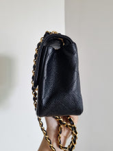 Load image into Gallery viewer, Chanel Mini Square Edge Stitching Black Caviar Gold Hw
