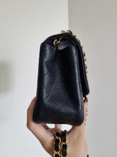 Load image into Gallery viewer, Chanel Mini Square Edge Stitching Black Caviar Gold Hw