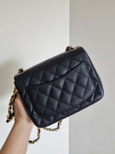 Load image into Gallery viewer, Chanel Mini Square Edge Stitching Black Caviar Gold Hw