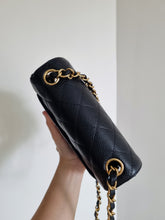 Load image into Gallery viewer, Chanel Mini Square Edge Stitching Black Caviar Gold Hw