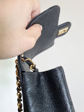 Load image into Gallery viewer, Chanel Mini Square Edge Stitching Black Caviar Gold Hw