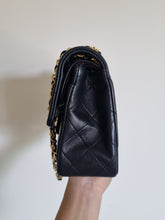 Load image into Gallery viewer, Chanel Small Classic Flap Black Vintage 24k Gold
