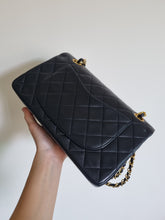 Load image into Gallery viewer, Chanel Small Classic Flap Black Vintage 24k Gold