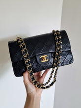 Load image into Gallery viewer, Chanel Small Classic Flap Vintage Black 24k Gold