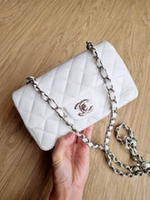 Load image into Gallery viewer, Chanel Mini Rectangular Caviar White Silver Hw