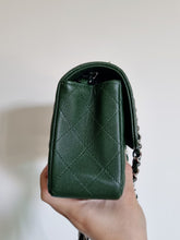 Load image into Gallery viewer, Chanel Forest Green Mini Rec Caviar Silver Hw