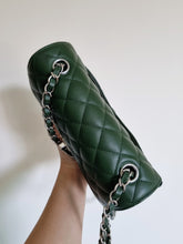 Load image into Gallery viewer, Chanel Forest Green Mini Rec Caviar Silver Hw