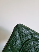 Load image into Gallery viewer, Chanel Forest Green Mini Rec Caviar Silver Hw