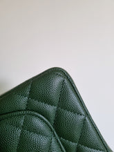 Load image into Gallery viewer, Chanel Forest Green Mini Rec Caviar Silver Hw