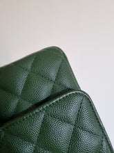 Load image into Gallery viewer, Chanel Forest Green Mini Rec Caviar Silver Hw