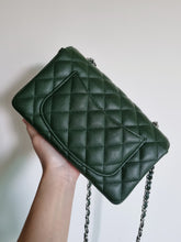 Load image into Gallery viewer, Chanel Forest Green Mini Rec Caviar Silver Hw