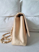 Load image into Gallery viewer, Chanel Jumbo Single Flap Beige Caviar 24k Gold