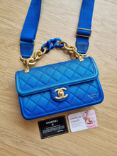 Load image into Gallery viewer, Chanel Sunset by the Sea Blue Ombre Caviar Gold Hw
