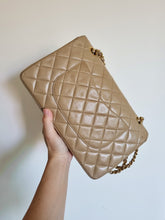 Load image into Gallery viewer, Chanel Dark Beige Classic Medium Flap 24k Gold