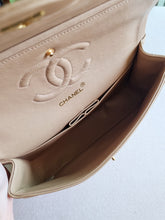 Load image into Gallery viewer, Chanel Dark Beige Classic Medium Flap 24k Gold