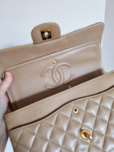 Load image into Gallery viewer, Chanel Dark Beige Classic Medium Flap 24k Gold