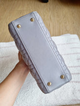Load image into Gallery viewer, Lady Dior Small Grey with Champagne Gold Hw