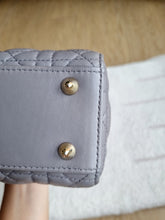 Load image into Gallery viewer, Lady Dior Small Grey with Champagne Gold Hw