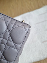 Load image into Gallery viewer, Lady Dior Small Grey with Champagne Gold Hw