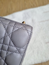 Load image into Gallery viewer, Lady Dior Small Grey with Champagne Gold Hw