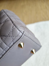 Load image into Gallery viewer, Lady Dior Small Grey with Champagne Gold Hw