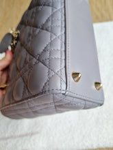 Load image into Gallery viewer, Lady Dior Small Grey with Champagne Gold Hw