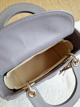 Load image into Gallery viewer, Lady Dior Small Grey with Champagne Gold Hw
