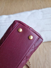 Load image into Gallery viewer, Chanel Burgundy Coco Handle Small Caviar Gold Hw